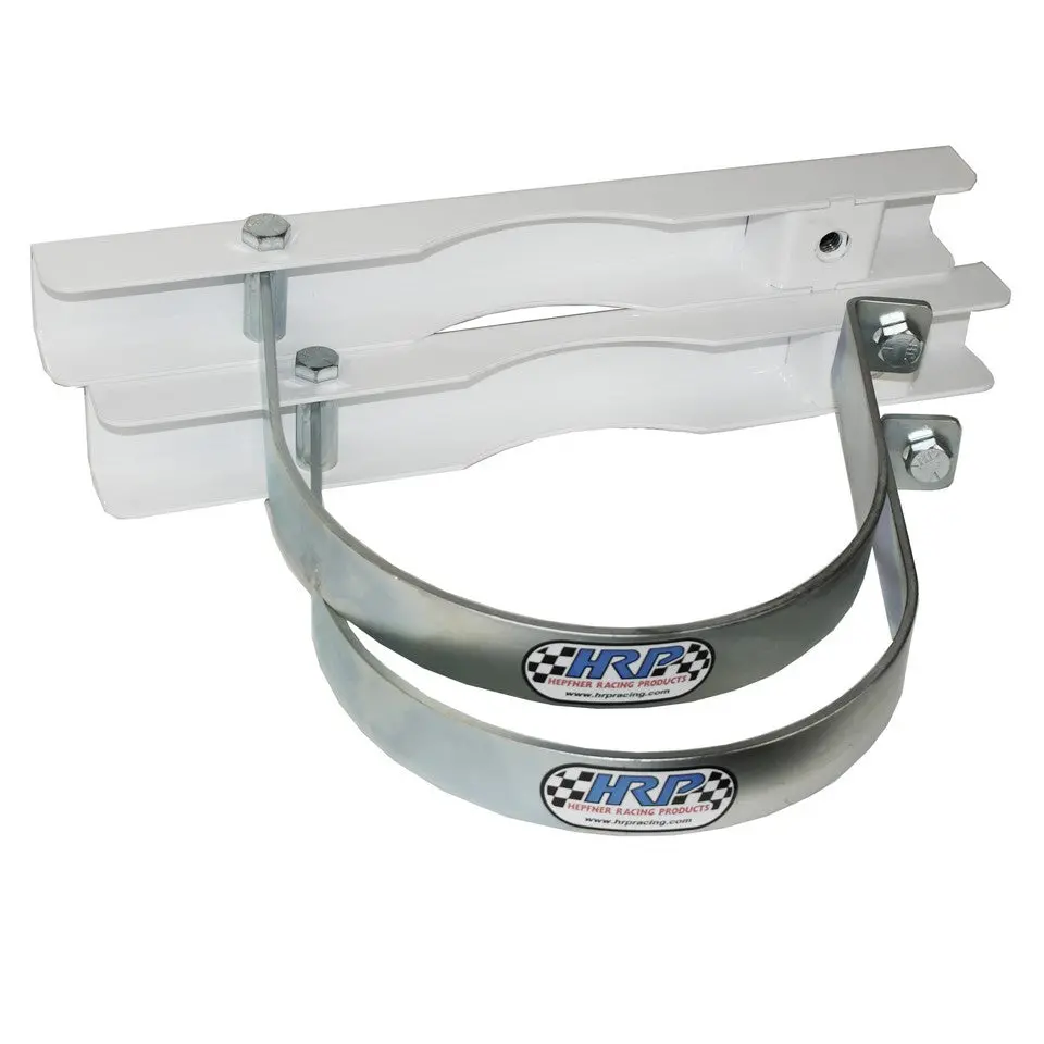 Hrp 9In Plated Clamp Nitrogen Bottle Holder White Powder Coated Mount Bracket 1