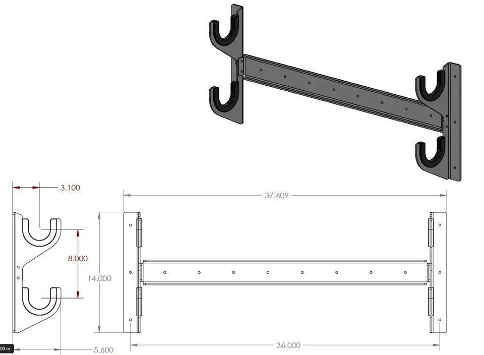 Hrp Axle Rack Holds 2 Bare Front Axles White Powder Coat 1