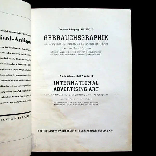 Gebrauchsgraphik, International Advertising Art, Article Sur Hoyningen-Huené (1932) 2