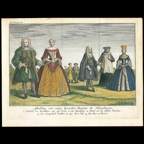 Costumes De Nuremberg - Afbeelding Van Eenige Byzondere Dragten Der Neurenbergers (1737) 1