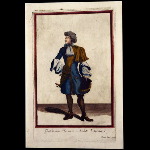 Bonavera - Gentilhuomo Francese In Habito Di Spada, Gravure D'après Jean Dieu De Saint-Jean (Circa 1683) 1
