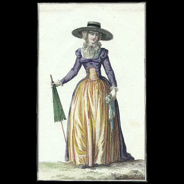 Cabinet Des Modes, Planche I, 8Ème Cahier - Femme En Redingote Ajustée (1Er Mars 1786) 1