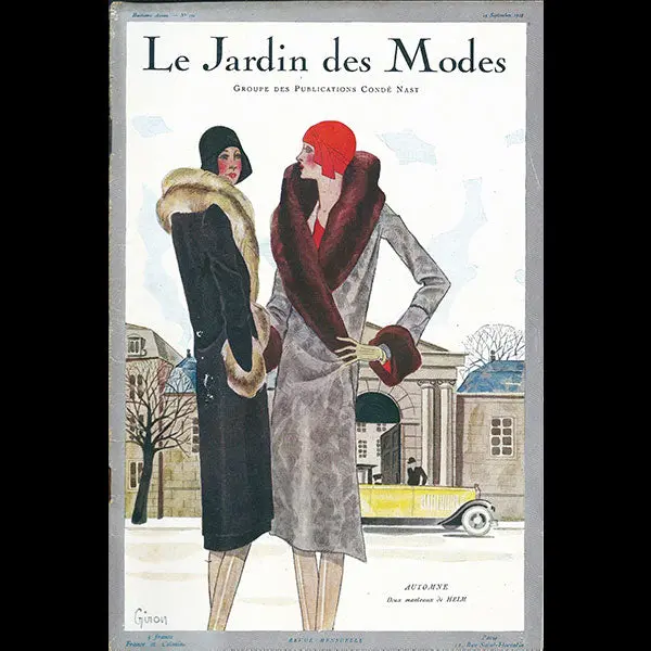 Le Jardin Des Modes, N°110, 15 Septembre 1928, Couverture D'hubert Giron 1