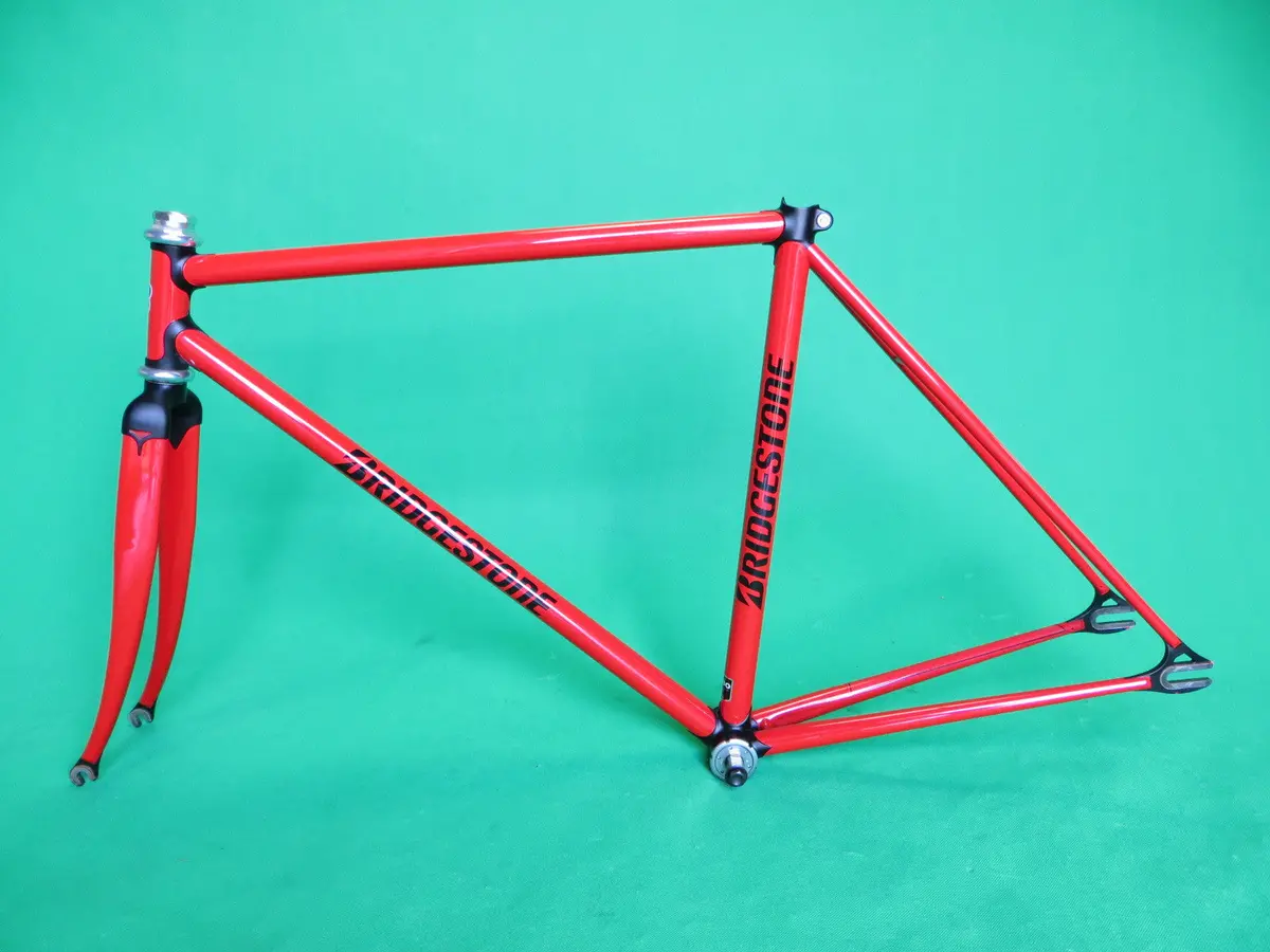Bridgestone // Red W/Matte Black Lugs // Columbus Max Fork // Kasei 8630R // 49Cm 1