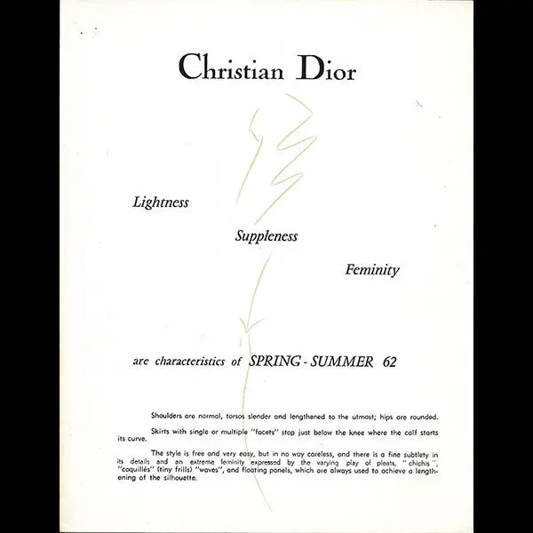 Christian Dior, Printemps-Eté 1962 1