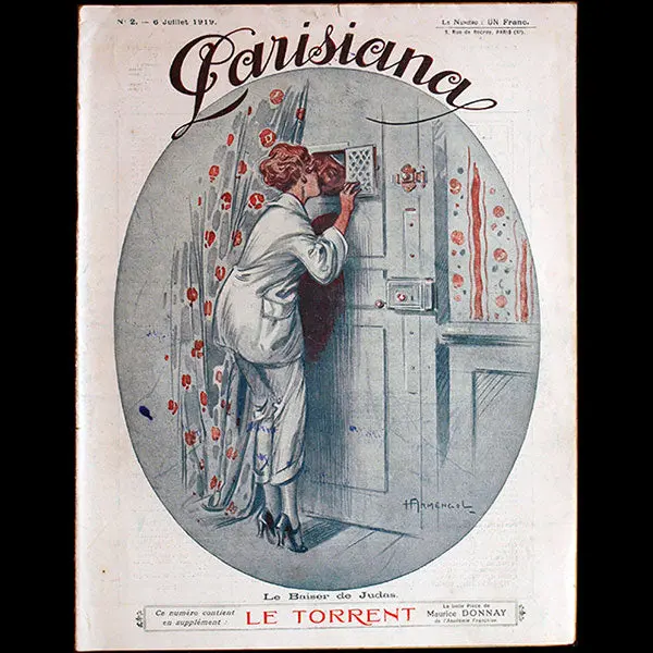 Parisiana, 6 Juillet 1919 : Mlle Spinelly Dans Son Home Ultra-Moderne Décoré Par Poiret 1