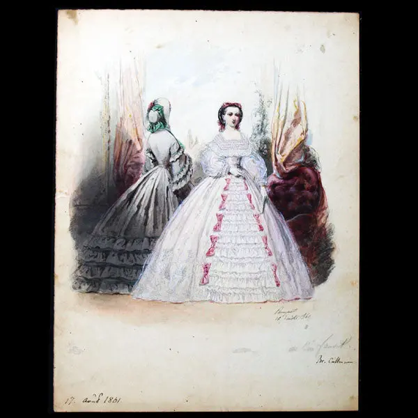 Dessin D'hippolyte Pauquet Pour Le Petit Courrier Des Dames (1861) 1