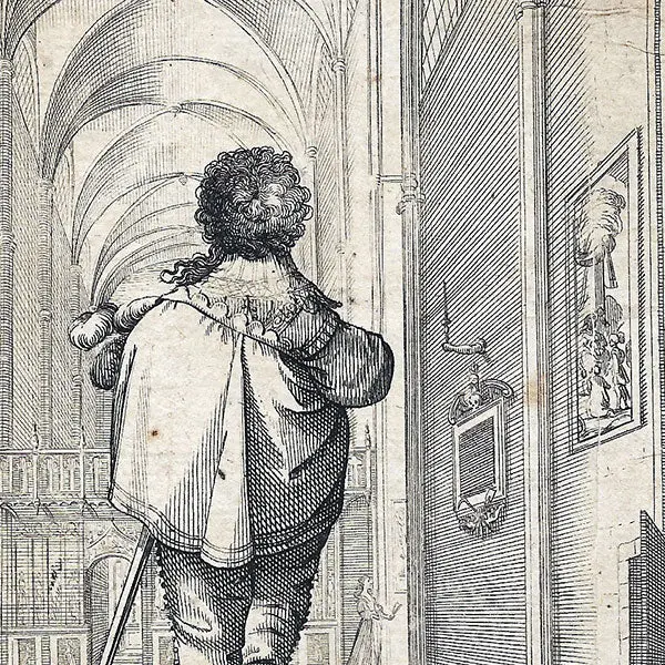 Abraham Bosse - La Noblesse Française À L'eglise - Figure Masculine (Circa 1629) 2