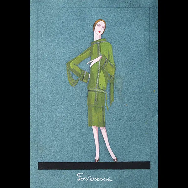 Jeanne Lanvin - Dessin De L'ensemble Forteresse (1925) 1