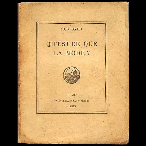Théodore Mavroïdi Mustoxidi - Qu'est-Ce Que La Mode? (1920) 1