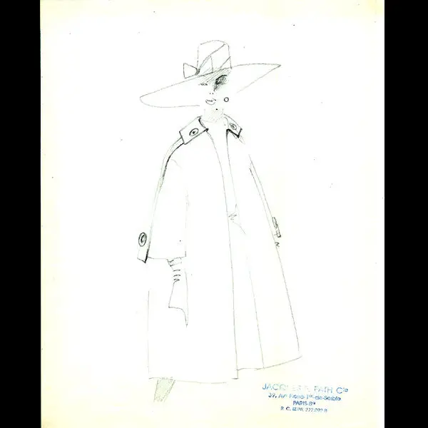 Fath - Dessin De La Maison Jacques Fath (Circa 1950) 1