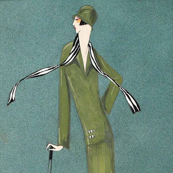 Jeanne Lanvin - Dessin De L'ensemble Pistache (1925) 2