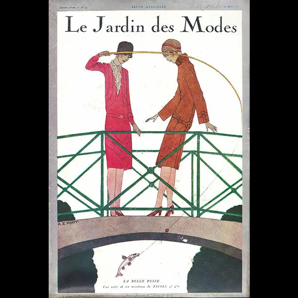 Le Jardin Des Modes, N°93, 15 Avril 1927, Couverture D'andré-Edouard Marty 1