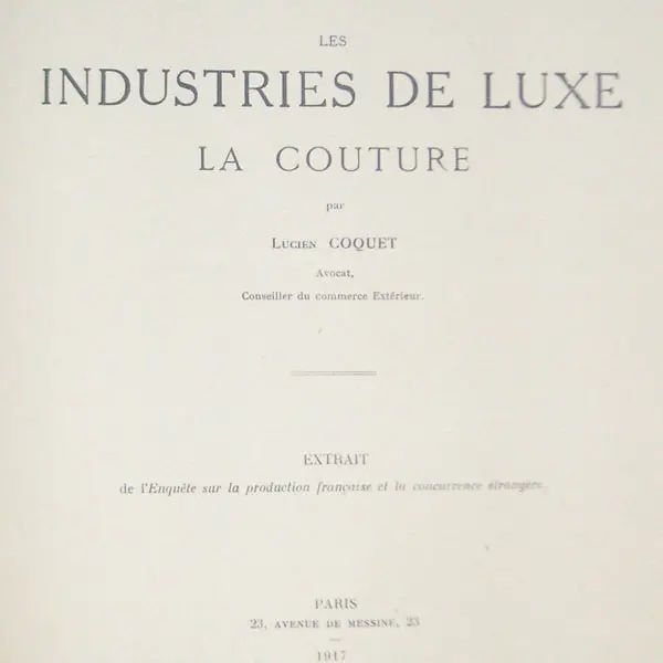 Coquet - Les Industries De Luxe : La Couture (1917) 2