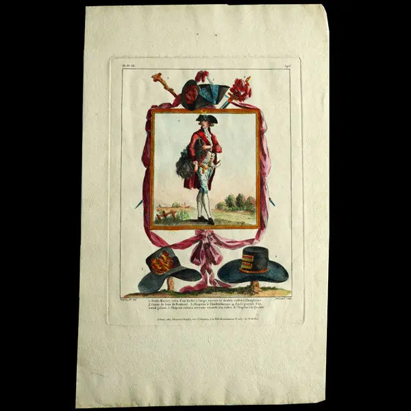 Gallerie Des Modes Et Costumes Français, 1778-1787, Gravure N° Mmm 346, Petit Maître Par Watteau (1787) 1