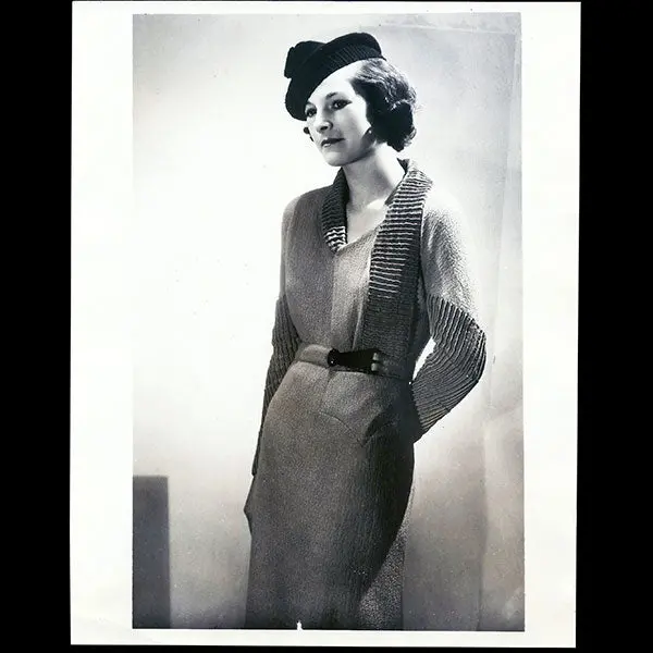 Elsa Schiaparelli - Robe D'après-Midi En Lainage Bleu (1933) 1