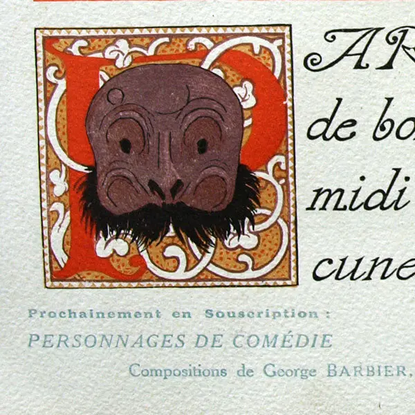 Barbier - Annonce De La Parution De Personnages De Comédie (1921) 2