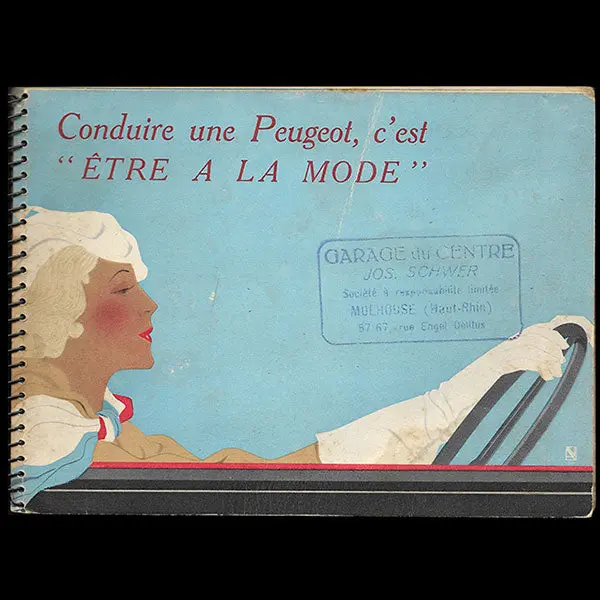 Conduire Une Peugeot, C'est Être À La Mode, Couverture De Reynaldo Luza (Circa 1934) 1