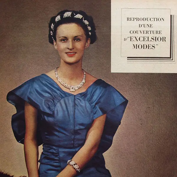 Chanel - Robe De Chanel, Bijoux De Cartier, Affiche Publicitaire Pour Excelsior Modes (1936) 2