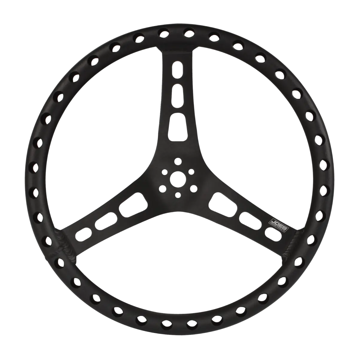 Joes Lightweight Aluminium 14" Flat Steering Wheel ~ Black 1