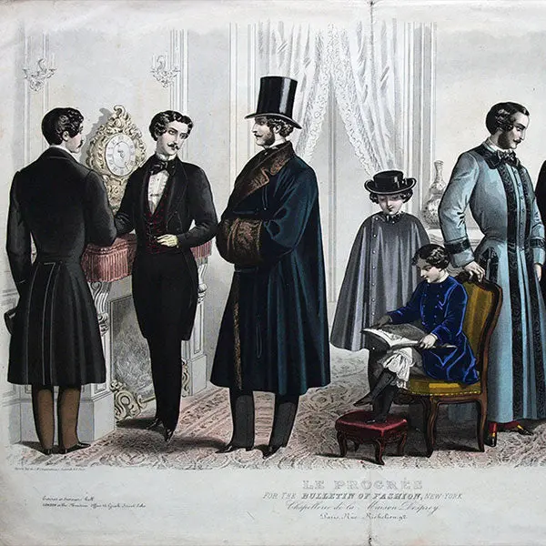 Le Progrès, Gravure De Mode Masculine (Novembre 1855) 2