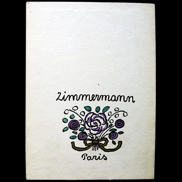 Zimmermann - Document Publicitaire De La Maison Zimmermann À Paris (1914) 1