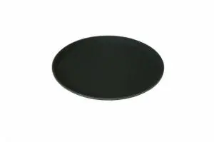 Plateau Anti-Dérapant, En Plastique Noir - Ø28 Cm 1