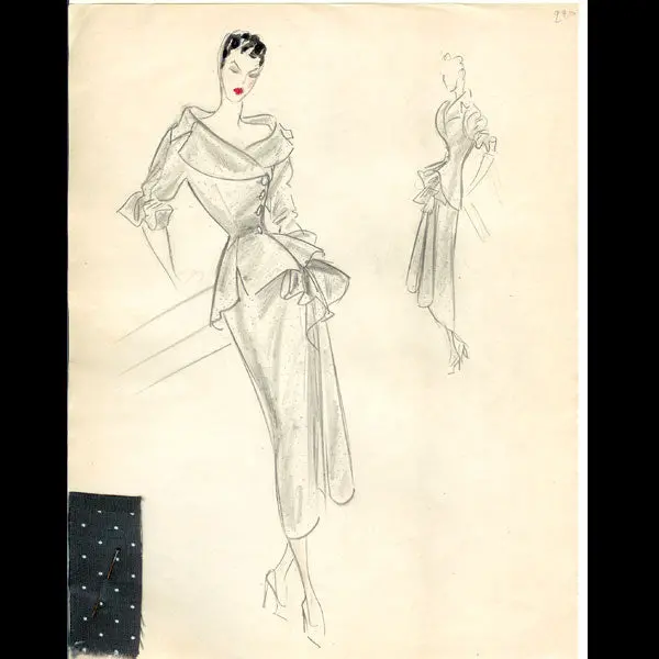 Dessès - Dessin De La Maison Jean Dessès (Printemps 1948) 1
