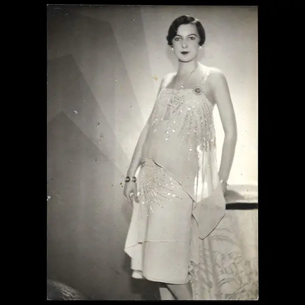 Lucien Lelong - Romanesque, Robe Du Soir, Tirage D'époque De Scaïoni (1928) 1