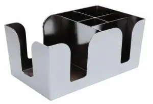 Bar Caddy Chromé - 6 Compartiments 1