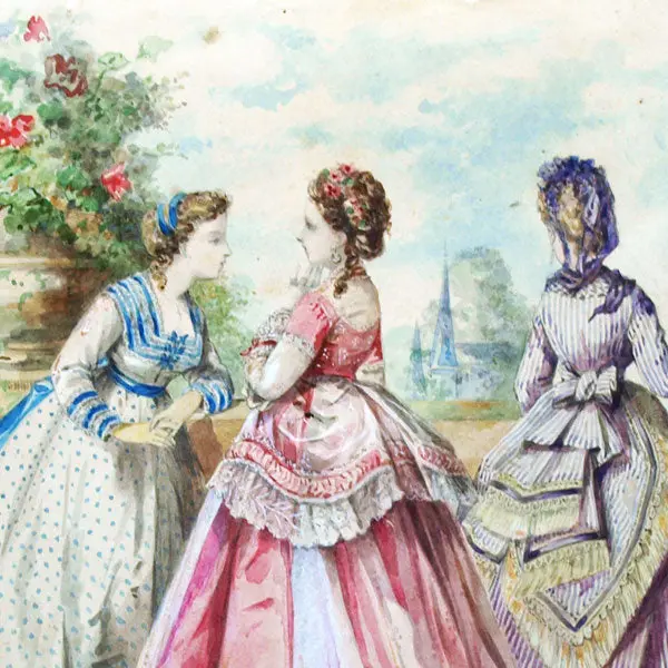 Héloise Colin Leloir - Dessin Pour La Revue De Mode La Saison (1869) 2