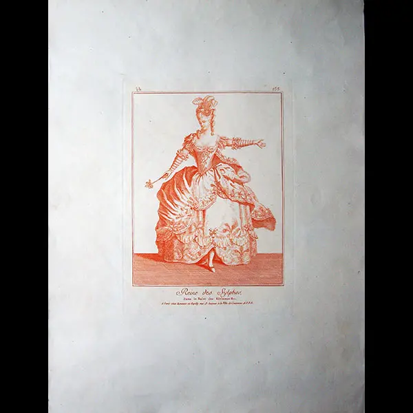 Gallerie Des Modes Et Costumes Français, Bb 155, Reine Des Sylphes (1779), Copie Postérieure Du Xxème Siècle 1