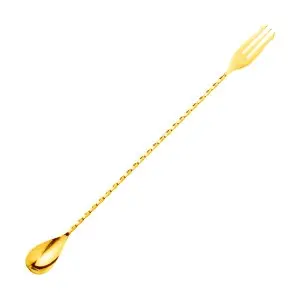 Cuillère À Mélange Torsadée 33 Cm, En Or Avec Trident 1