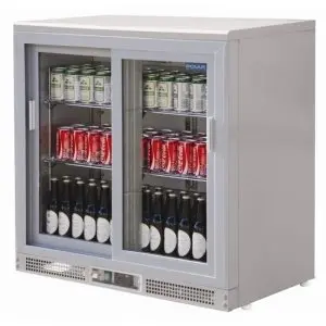 Vitrine Réfrigérée De Bar En Inox 2 Portes Coulissantes 1