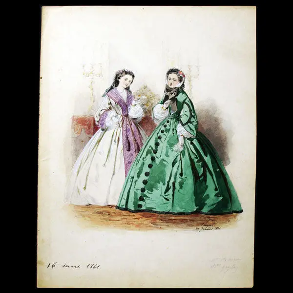 Dessin D'hippolyte Pauquet Pour Le Petit Courrier Des Dames (1861) 1