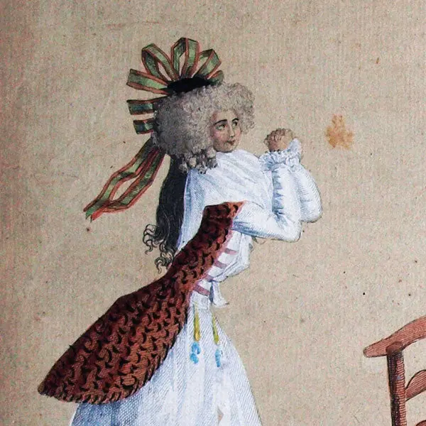 Magasin Des Modes Nouvelles Françaises Et Anglaises, Planche Du 9Ème Cahier (10 Février 1788) 2