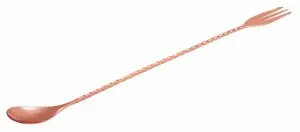 Cuillère À Mélange Torsadée Cuivrée Avec Trident - 30 Cm 1