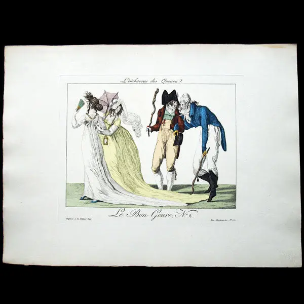 Le Bon Genre, Gravure N°2, L'embarras Des Queues (1801), Réédition De 1931 1