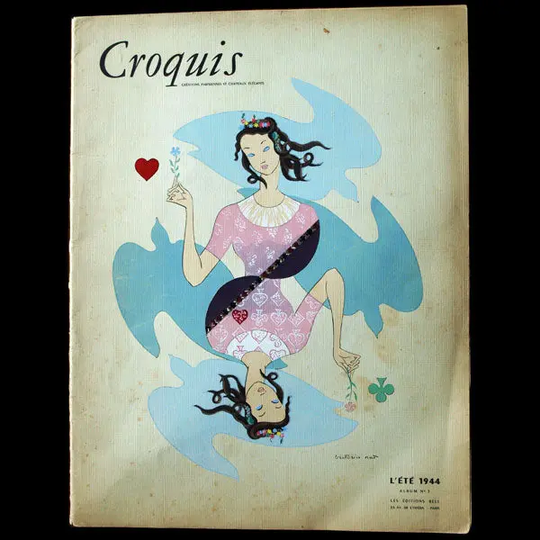 Croquis, Créations Parisiennes Et Chapeaux Élégants, Été 1944 1