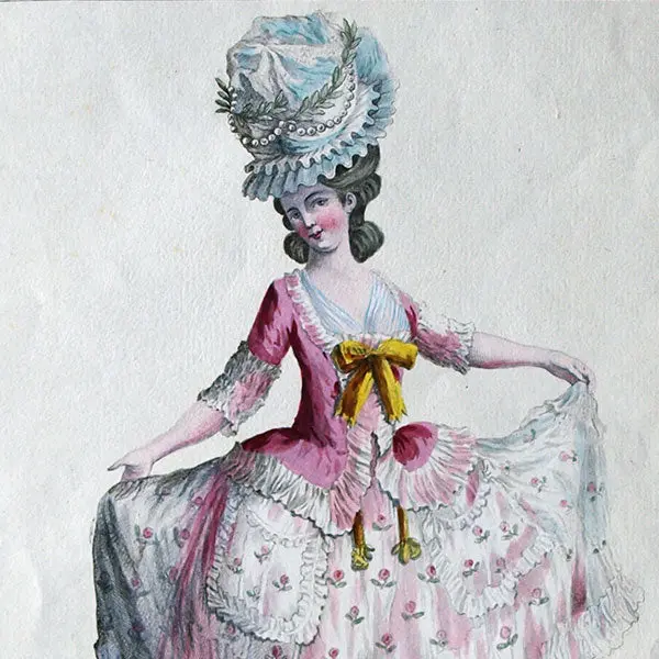 Gallerie Des Modes Et Costumes Français, 1778-1787, Gravure N° R 100, Jolie Danseuse En Caraco (1779) 2