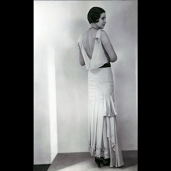 Worth - Robe Du Soir En Georgette Et Velours Pour 1930 1