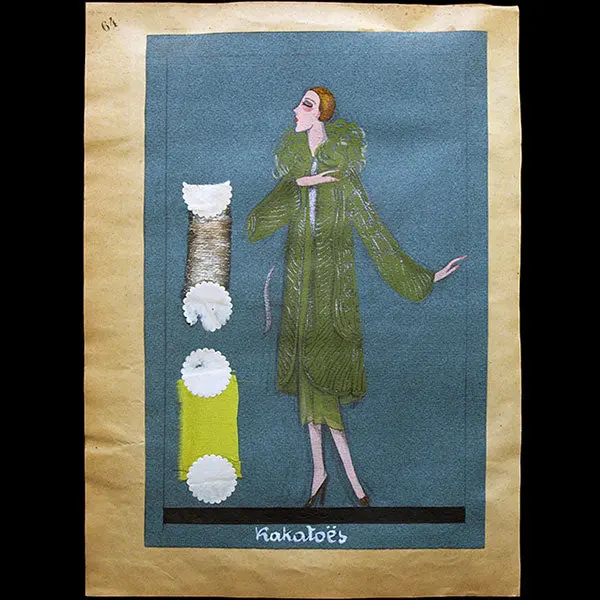 Jeanne Lanvin - Dessin Du Manteau Kakatoes (1925) 2
