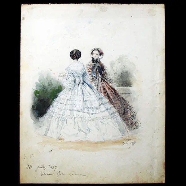 Dessin D'hippolyte Pauquet Pour Le Petit Courrier Des Dames (1859) 1