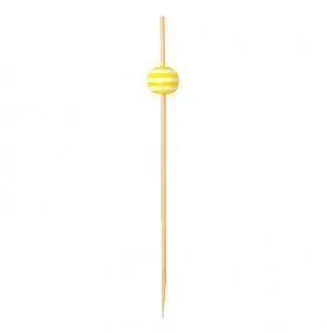 Piques En Bambou Jaunes 9 Cm - Boîte De 100 1