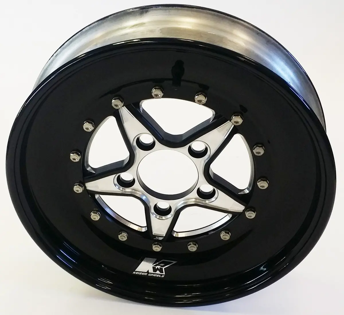 Keizer "Verbrand" Skinnies Rear Honda Drag Wheel - Black Barrel 1