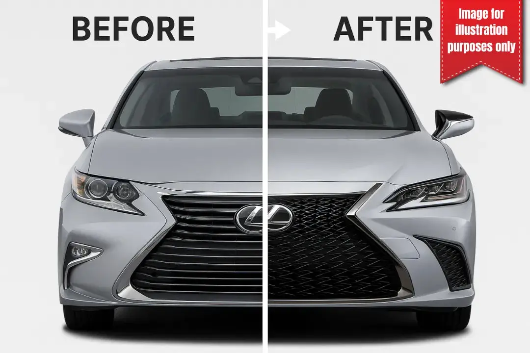 2016-2018 Lexus Es350 Front Bumper Conversion Kit To 19+ Es350 1
