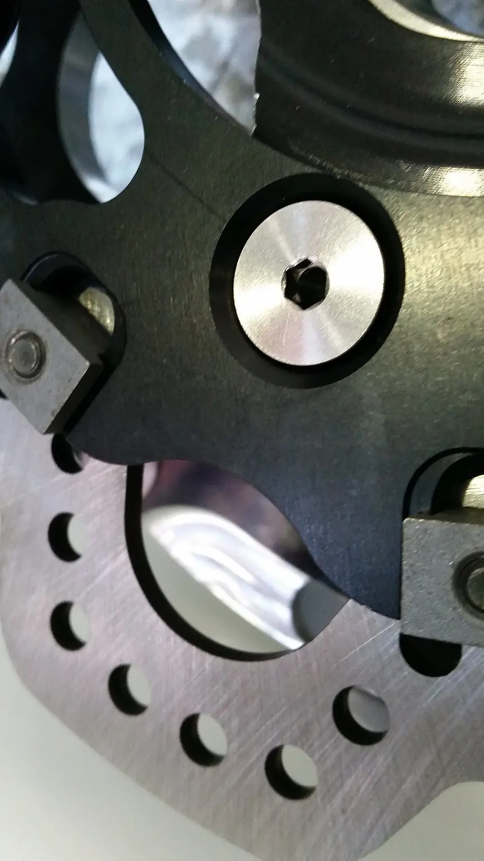 Bk Ti Components Titanium Red Devil L/F Brake Rotor Bolt Kit 3 Off 1/2 Unf Tapered Bolts 3 Off Nylocs 2