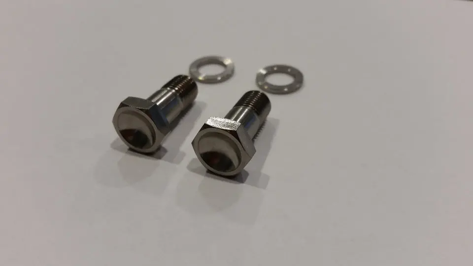 Bk Ti Components Titanium Steering Box Clamp To Chassis Bolt Kit 2 Off 3/8 Unf X 7/8In 2 Off Washers 1