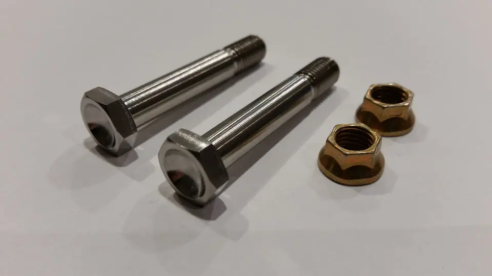 Bk Ti Components Titanium Steering Box Locater Bracket Bolt Kit 2 Off 5/16 Unf X 1 7/8In 2 Off Jet Nuts 1