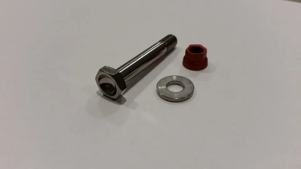 Bk Ti Components Titanium Bell Crank To Chassis Bolt Kit 1 Of 1/4 Unf X 1 5/8In 1 Of Jet Nut 1 X Washer 1